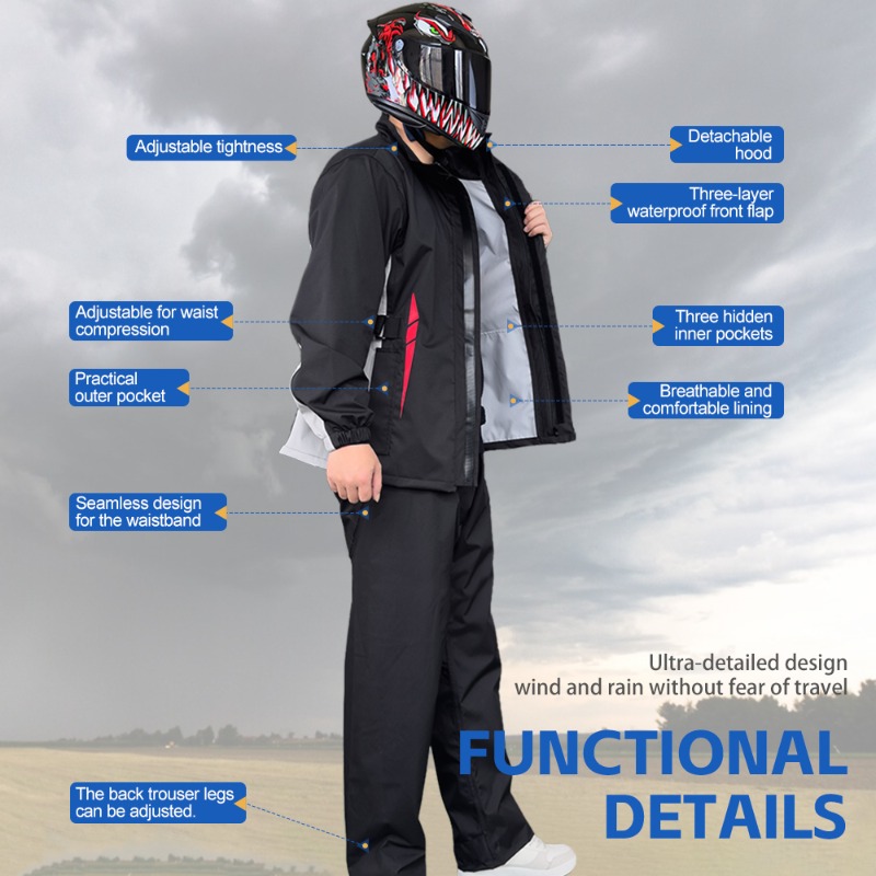 Motorcycle Raincoat Suit Men U - огляд і ціна Fishing Jacket Waterproof