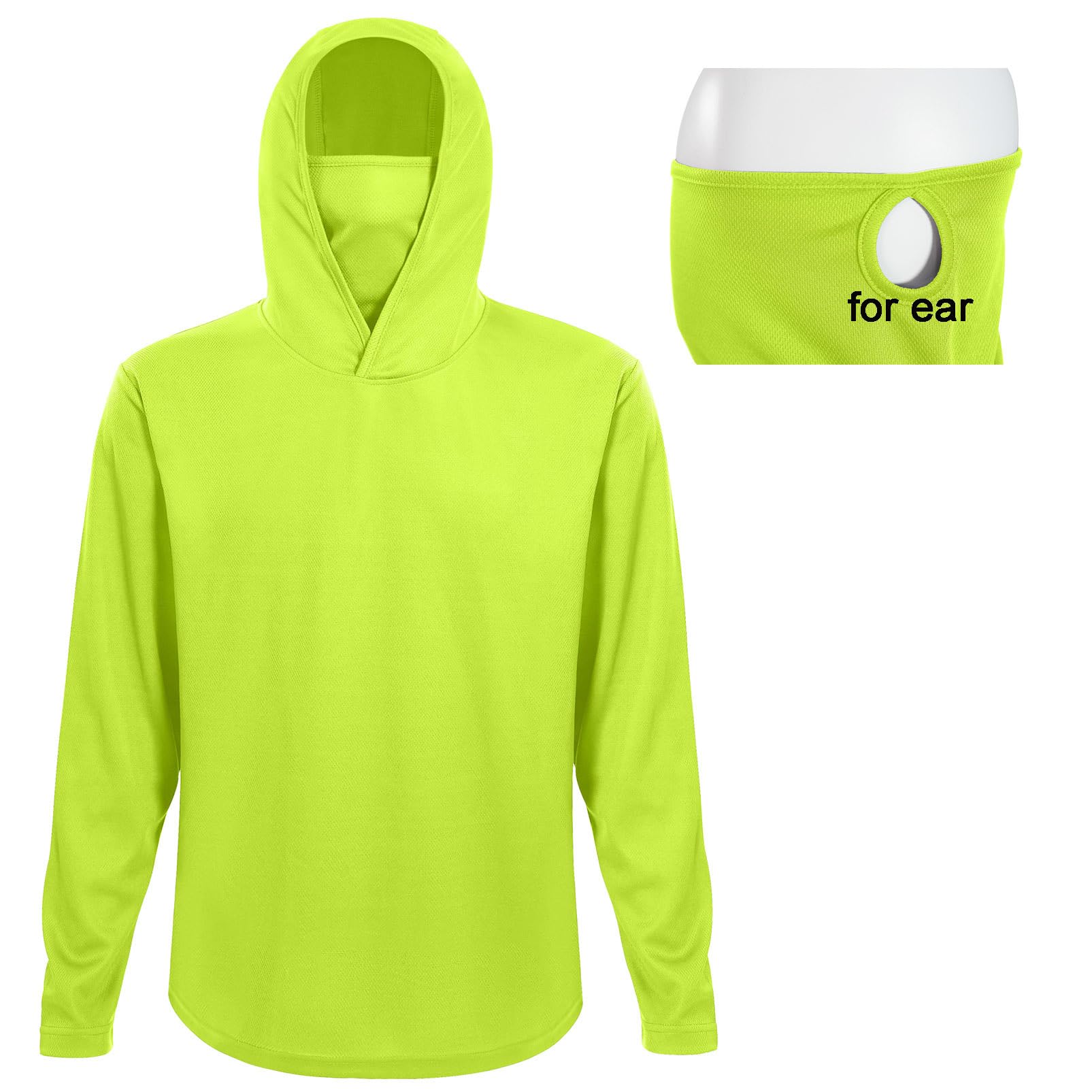 4 Pack Men's Running Hoodie wi - огляд і ціна Fishing Mask Sun Protection