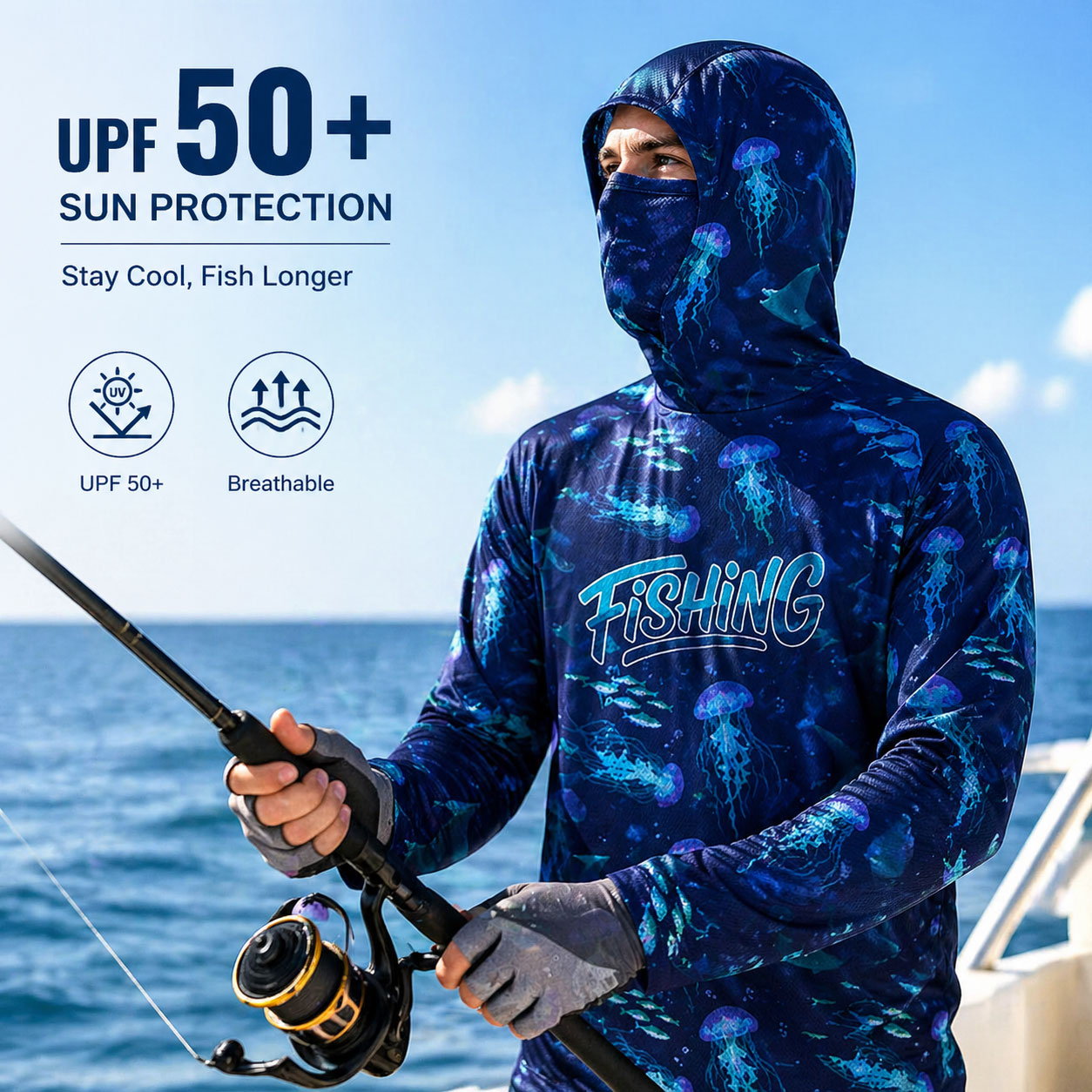 Fishing Hood Riding Tops Wear  - огляд і ціна Fishing Hoodie