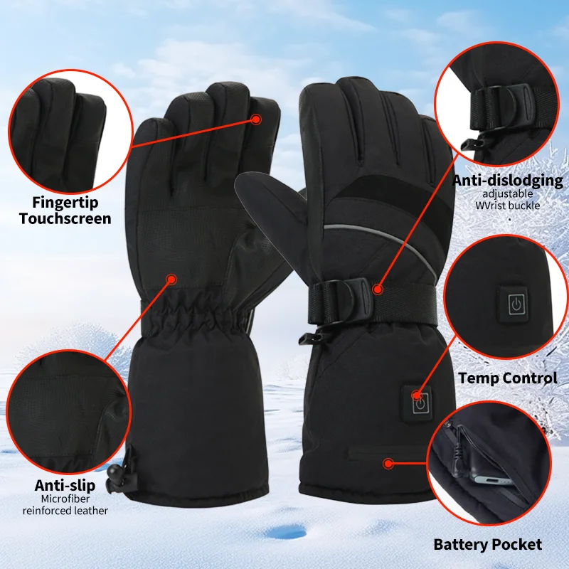 USB Rechargeable Heated Motorc - огляд і ціна Fishing Gloves